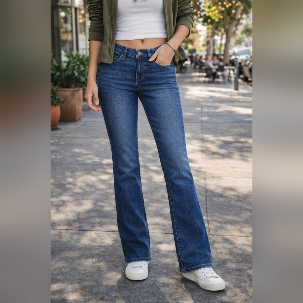 Oat New York Jeans Size 0 25 Xs Xsmall Denim Pants Bootcut Stretch Boot Cut ONY